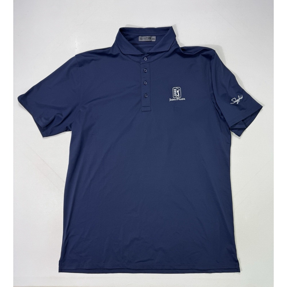 G Fore Men's 2XL Golf Polo Shirt Blue TPC Jasna Polana Logo Performance